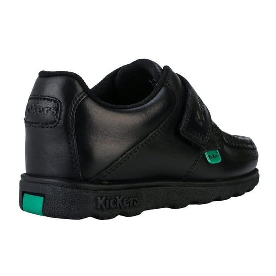 Kickers Jongens Fragma Lo Leren Riempjes Schoenen (Zwart) - Image 2