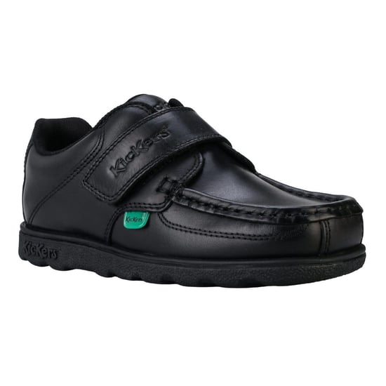 Kickers Jongens Fragma Lo Leren Riempjes Schoenen (Zwart) - Image 3