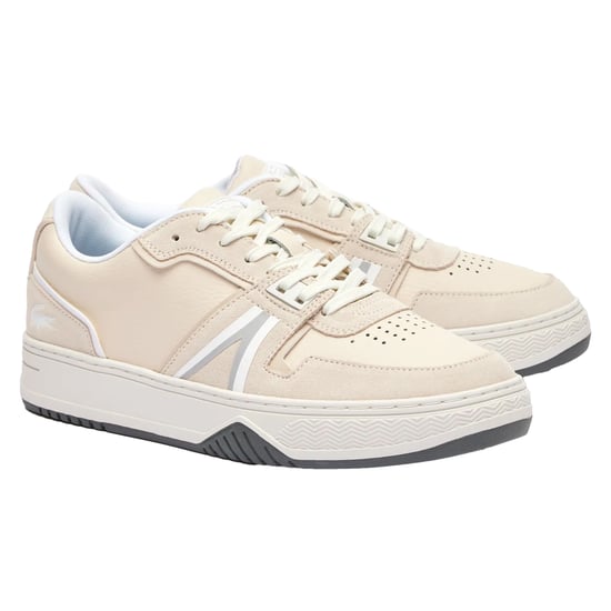 Lacoste L001 Leren Trainers voor Volwassenen (Gebroken wit) - Image 5