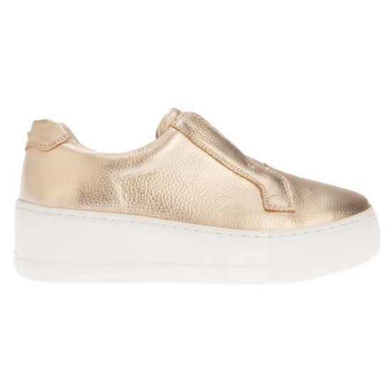 Dune London Dam/Ladies Ethoss läderskor med plattform (Guld) - Image 1
