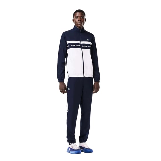 Lacoste Mens Sportsuit Tennis Tracksuit (Navy/White) - Image 3