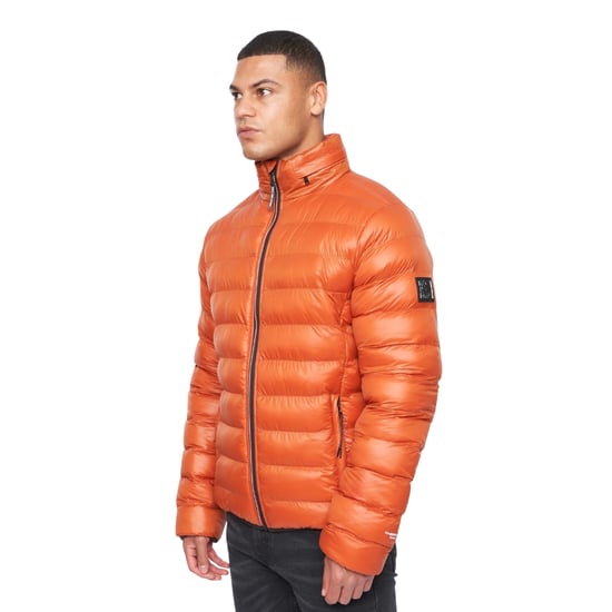 Duck and Cover Mens Shemmy 2 Layer Quilted Jacket (Orange) - Image 1