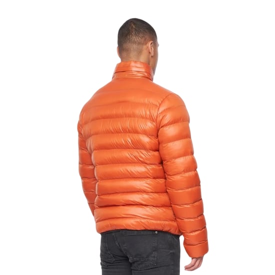Duck and Cover Mens Shemmy 2 Layer Quilted Jacket (Orange) - Image 2