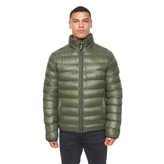 Duck and Cover Mens Shemmy 2 Layer Quilted Jacket (Olive) - Image 1