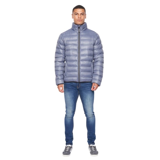 Duck and Cover Mens Shemmy 2 Layer Quilted Jacket (Denim Blue) - Image 3
