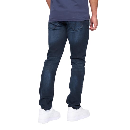 Henleys Heren Craze Comfort Denim Fitted Jeans (Blauw/Zwart) - Image 2