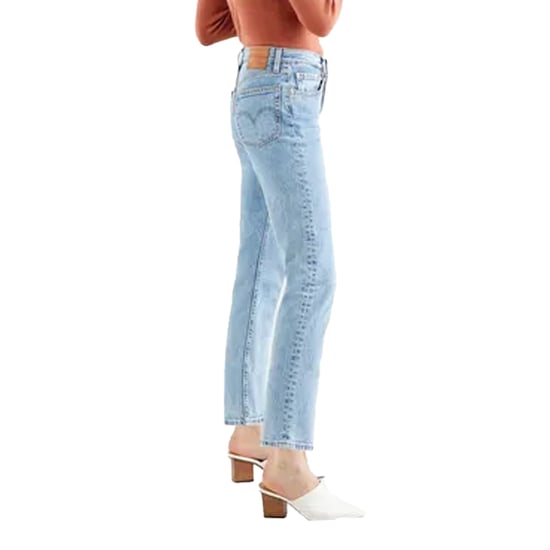 Levis Dames/Dames 501 Leren Patch Cropped Jeans (Lichtblauw) - Image 3