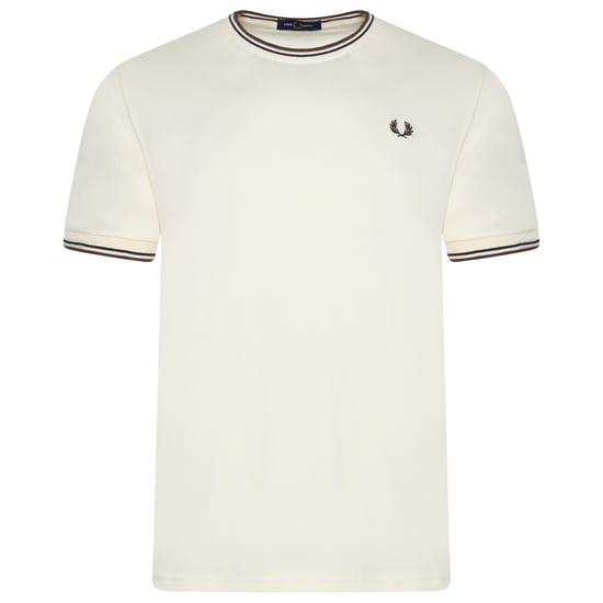 Fred Perry Twin Tipped T-Shirt Ecru - Image 1