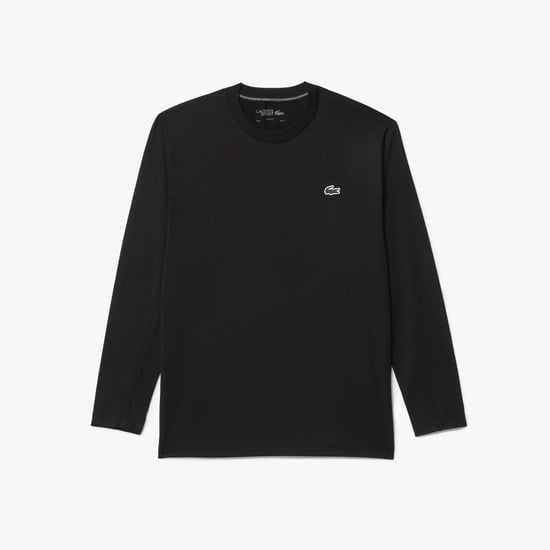 Men's Lacoste Slim Fit Stretch Sport T-Shirt in Black - Image 4
