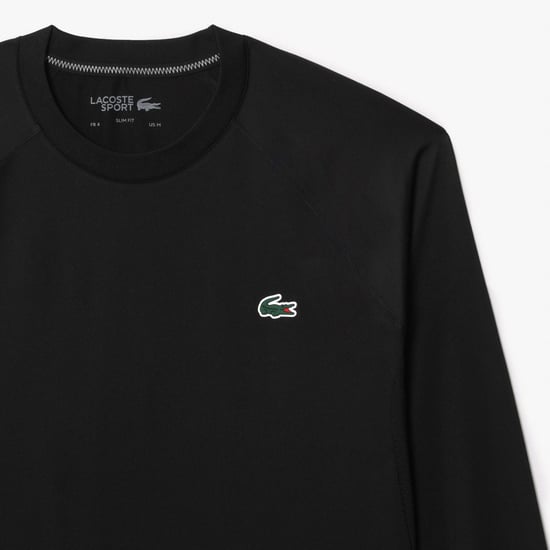 Men's Lacoste Slim Fit Stretch Sport T-Shirt in Black - Image 5