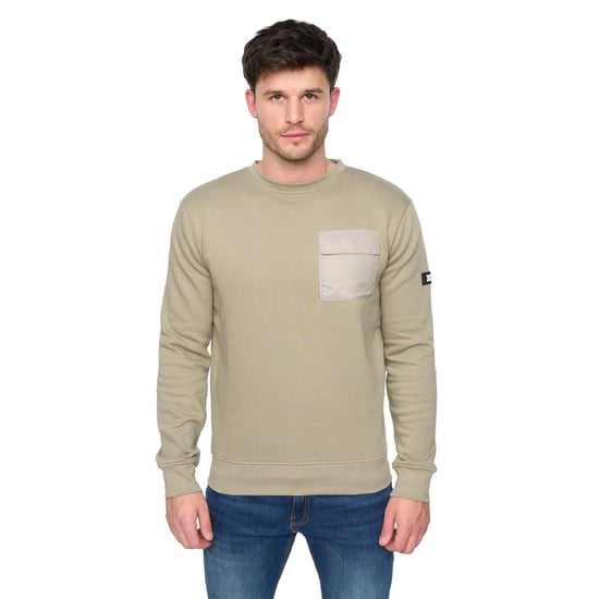Duck and Cover Mens Trentforth Crew Neck Sweatshirt (Sage) - Image 1