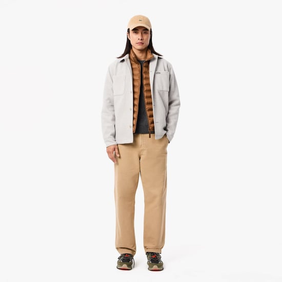Men's Lacoste Water-Repellent Padded Gilet in Brown - Image 3