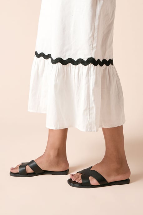 Carlotta Faux Leather Comfort Flat Sliders - Image 3