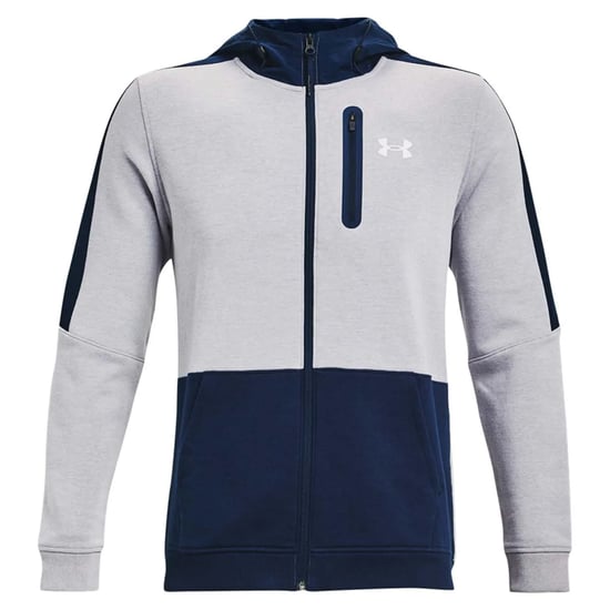 Under Armour Heren Threadborne Full Zip Hoodie (Grijs) - Image 1