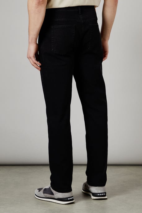Black Stretch Straight Fit Jeans - Image 4