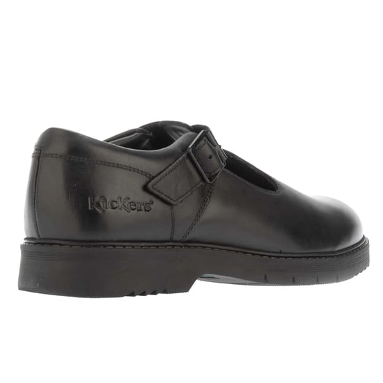 Kickers Dames/Dames Finley Leren T-Bar Schoenen (Zwart) - Image 2