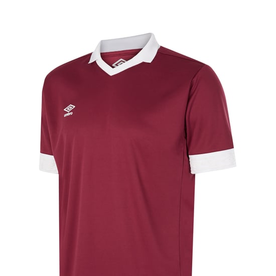 Umbro Childrens/Kids Tempest Short-Sleeved Jersey (New Claret/White) - Image 3