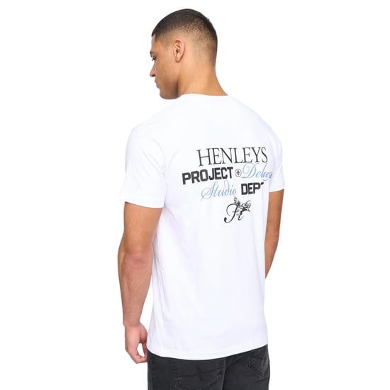 Henleys Heren Hentitled Katoenen T-Shirt (Optisch Wit) - Image 2