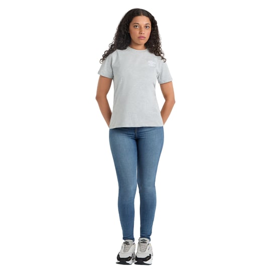 Umbro Dames/Dames Core Klassiek T-Shirt (Grijs gemêleerd/wit) - Image 3