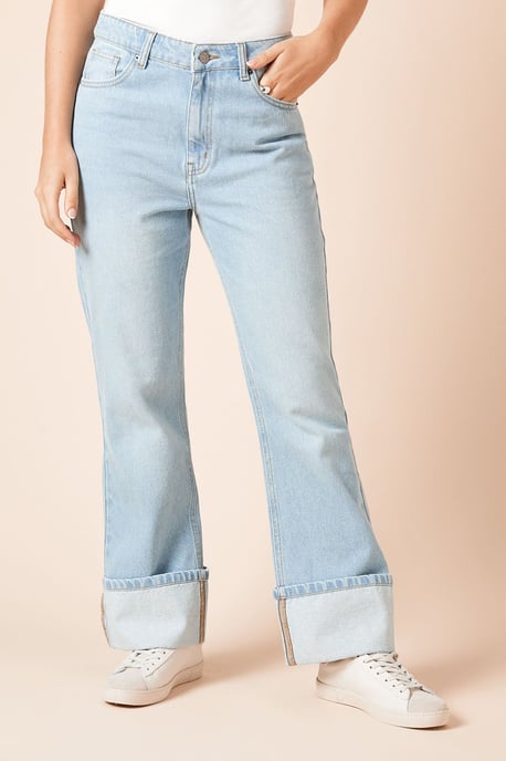 Straight Jean With Turn Up - Image 1