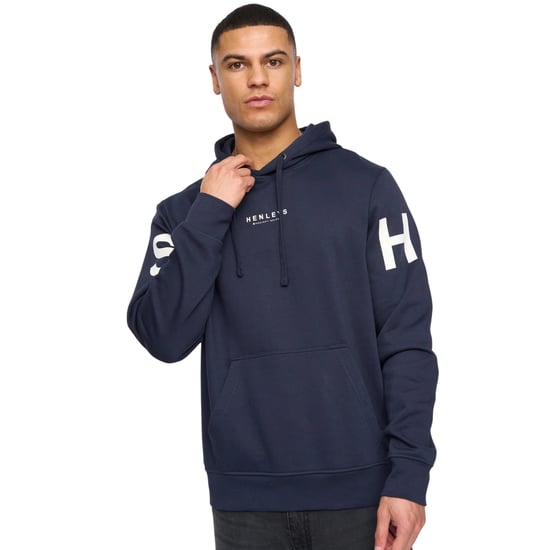 Henleys Heren Hensleeve Hoodie (Marineblauw) - Image 4