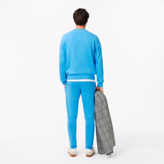 Heren Lacoste Slim Fit Organic Cotton Joggers in Blauw - Image 2