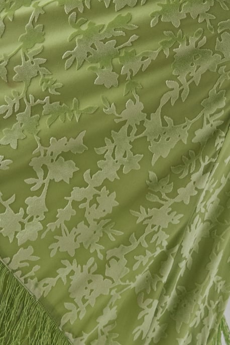 Devore Fringe Detail Midi Skirt - Image 5