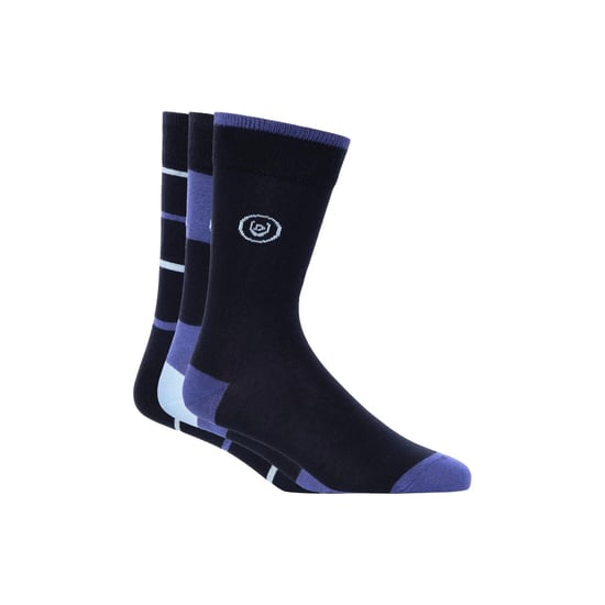 Duck and Cover Mens Raphous Socks (Pack of 3) (Black/Blue) - Image 1