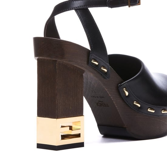 Decoratieve leren pumps met hak - Image 3