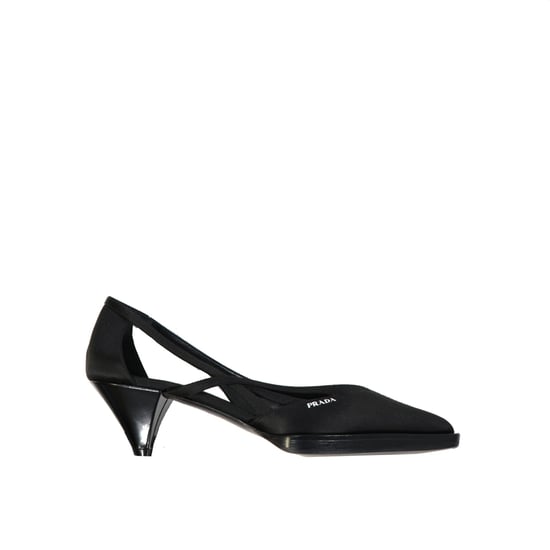 Prada 55mm Cut-Out Satijnen Pumps - Image 3