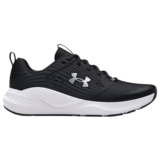 Under Armour Volwassen Charged Commit TR4-trainers voor uniseks (Zwart, Wit) - Image 1