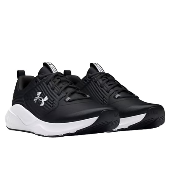 Under Armour Volwassen Charged Commit TR4-trainers voor uniseks (Zwart, Wit) - Image 2