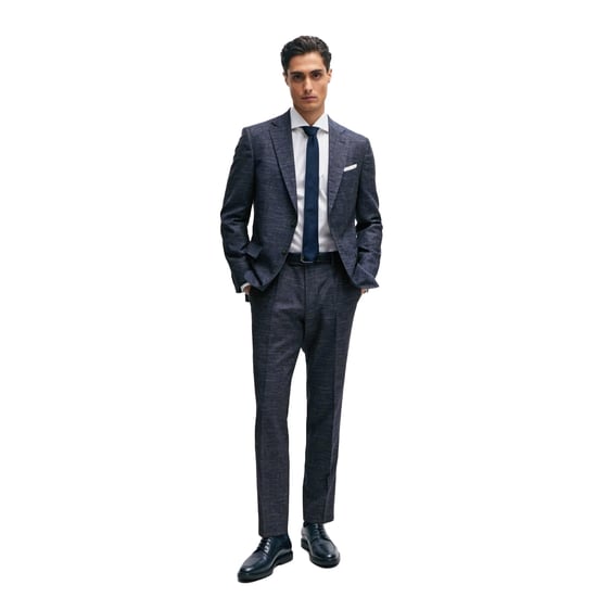 Boss Mens H-Genius Slim Trousers (Dark Blue) - Image 3