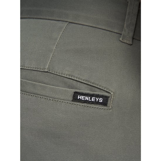Henleys Mens Edition Chinos (Khaki Green) - Image 3