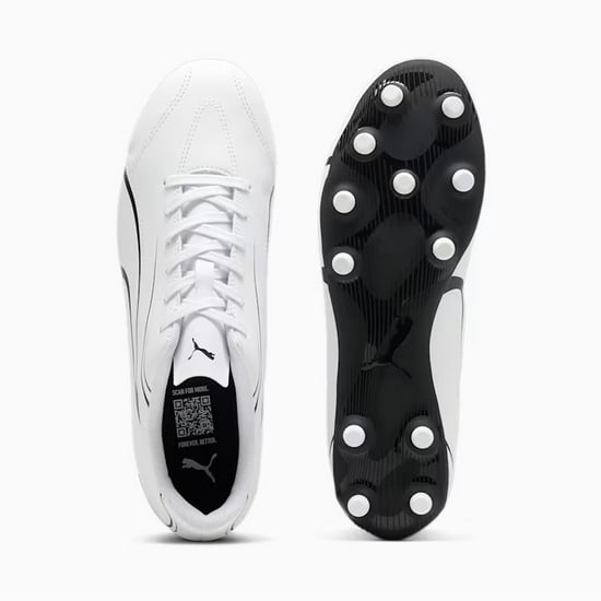 Puma Kinder/Kinder Vitoria Voetbalschoenen (Wit/zwart) - Image 2