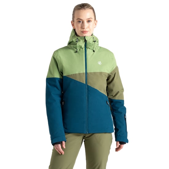 Dare 2B Womens/Ladies Ice III Ski Jacket (Piquant Green/Moroccan Blue) - Image 4