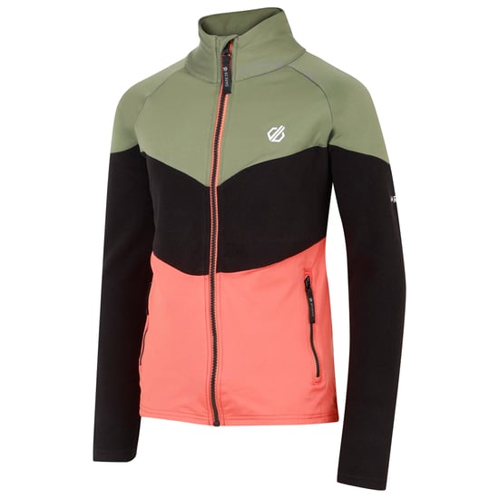 Dare 2B Childrens/Kids Emergent III Core Stretch Midlayer (Olivine Green/Black) - Image 3