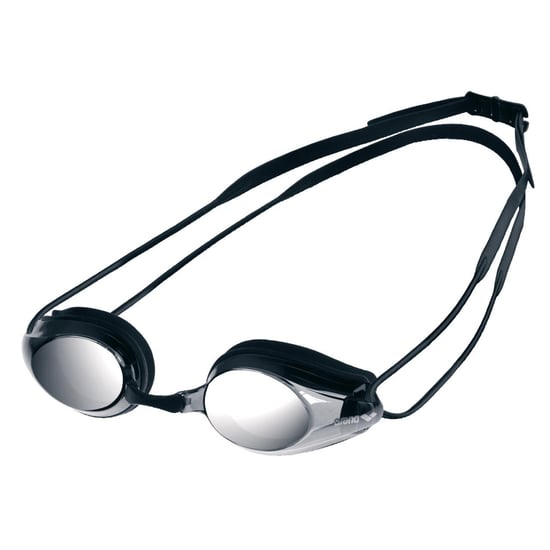 Arena Unisex Adult Tracks Mirror Swimming Goggles (Black/Smoke) - Image 1