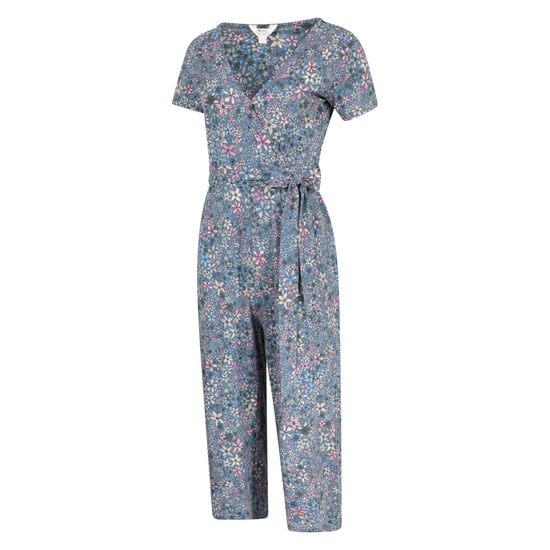 Mountain Warehouse Jumpsuit Santorini med blommig omlott för damer/damer (Grått) - Image 4