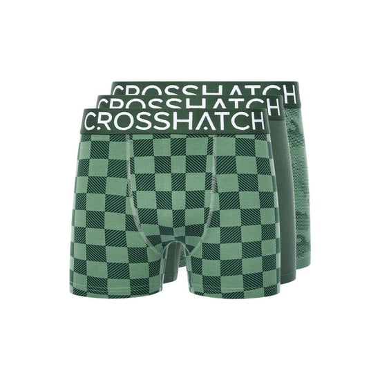 Crosshatch Heren Bresler Boxershorts (Set van 3) (Groen) - Image 1