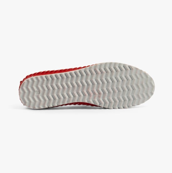 L988D 5-Eye Lace Womens Leather Shoes Red - Image 3