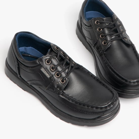 STUBBY Boys Lace-Up Casual Shoes Black - Image 2