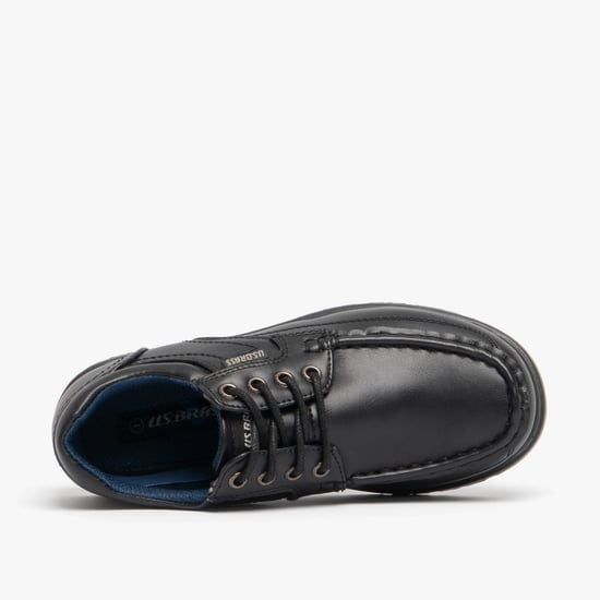 STUBBY Boys Lace-Up Casual Shoes Black - Image 4