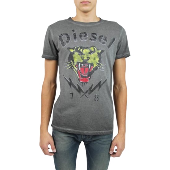 DIESEL T SONS Mens T Shirts Short Sleeve Tiger Print Casual Summer Cotton Tees - Image 1