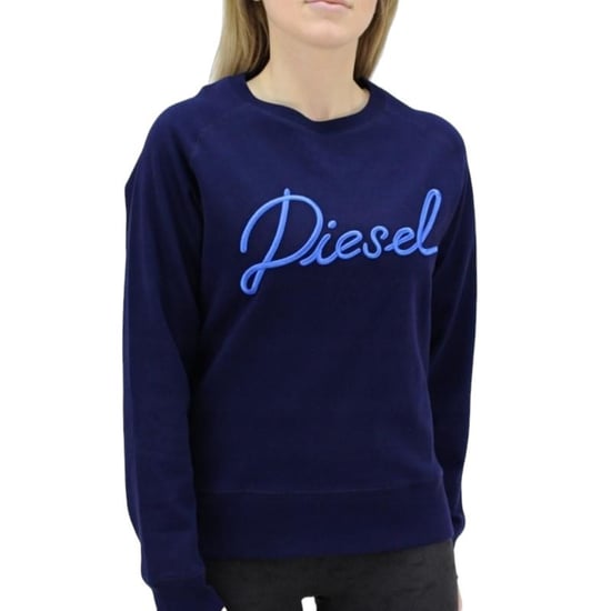 DIESEL F GERTRUDE Womens Sweatshirts Crew Neck Ribbed Casual Pullover Jumper Top - Image 1