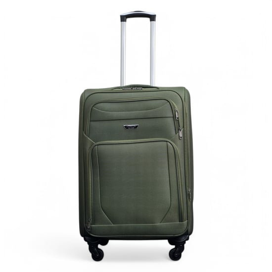 Zachte, lichtgewicht kaki nylon reiskoffer met 4 wielen, vakantiekofferset - Image 6