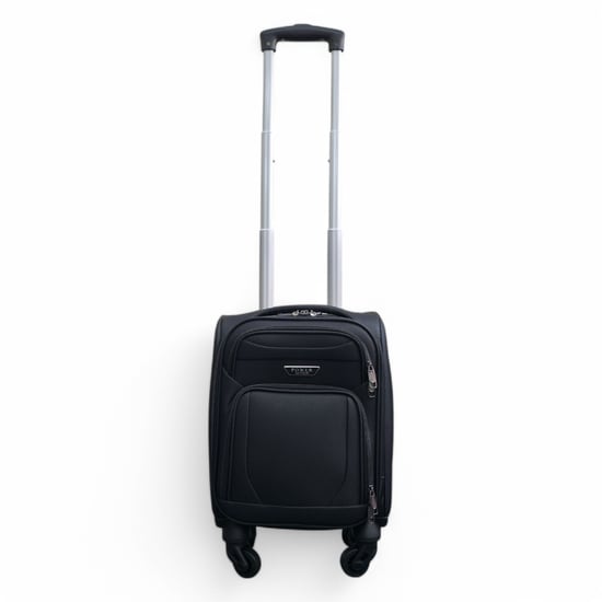 Zachte, lichtgewicht zwarte nylon kofferset met 4 wielen, reiskoffer en vakantietassen - Image 5