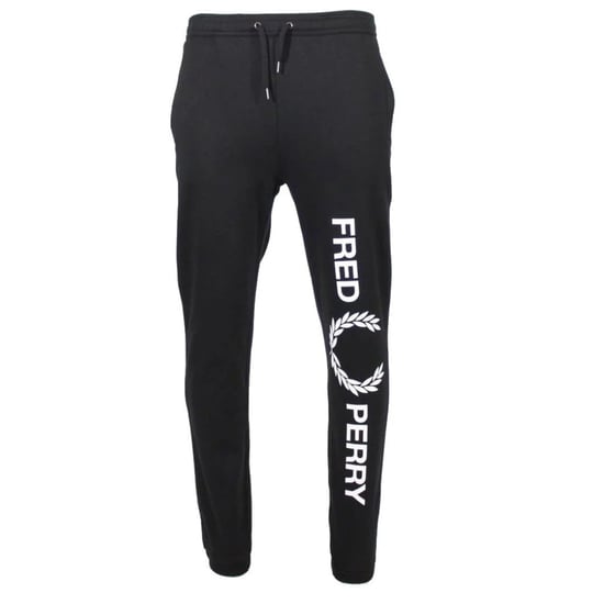 Fred Perry grote zwarte joggingbroek met merklogo - Image 1