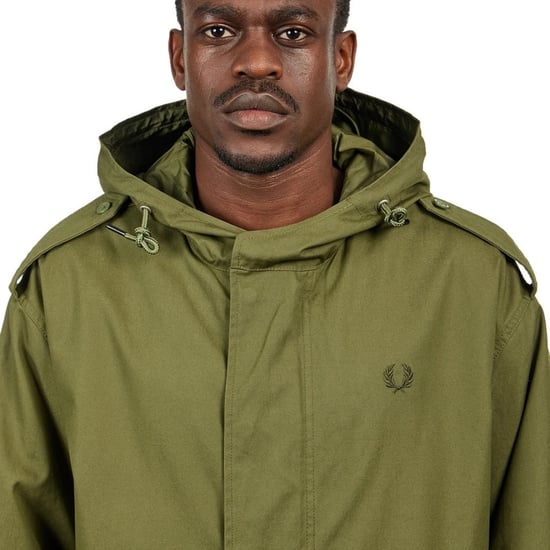 Fred Perry Fur Lined Green Parka Jacket