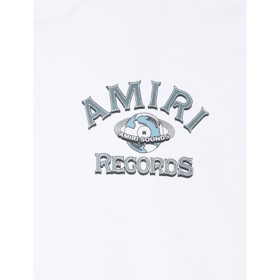Amiri Global Records-logo wit T-shirt - Image 3